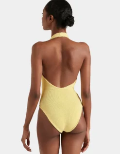 Adriana Beaded Swimsuit - Butter