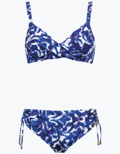 Aegean Spirit Underwired Bikini Set - Azure White
