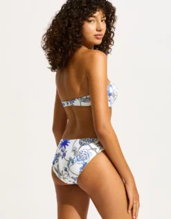 Ahoy Bustier Bra Bikini Top - White