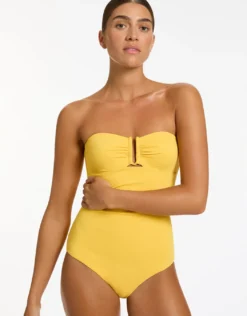 Alessia Bandeau Swimsuit - Sunflower