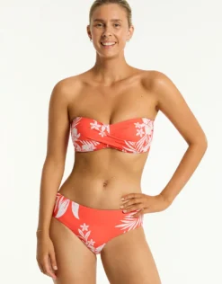 Aloha Mid Bikini Pant - Flame