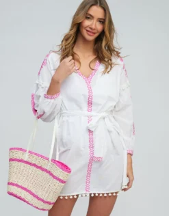 Amara Tunic - White Pink