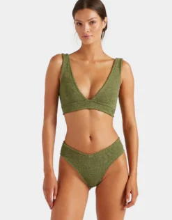 Angel Bikini Set - Metallic Moss