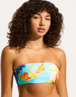 Aquarius Bandeau Bikini Top - Turquoise