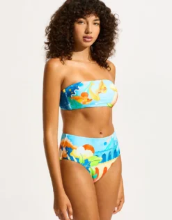 Aquarius Bandeau Bikini Top - Turquoise