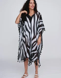 Bali Kaftan - Black and White