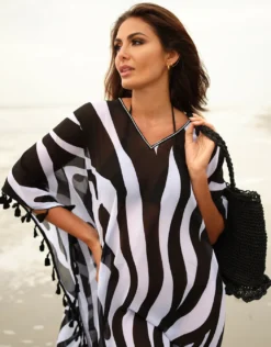 Bali Kaftan - Black and White