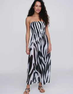 Bali Maxi Dress - Black and White