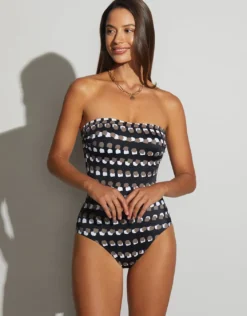Bambu B Cup Bandeau Swimsuit - Brown
