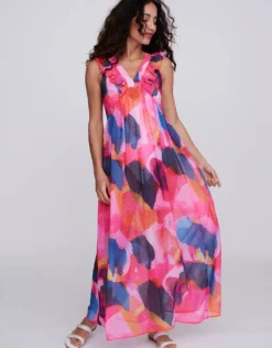 Bardolino Maxi Dress - Fuchsia Pink