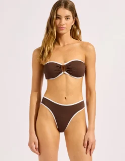 Beach Bound High Leg Bikini Pant - Dark Chocolate
