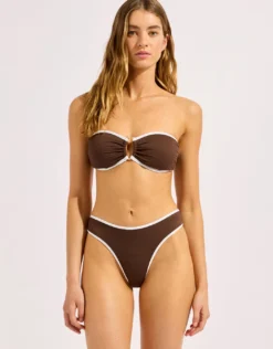 Beach Bound High Leg Bikini Pant - Dark Chocolate