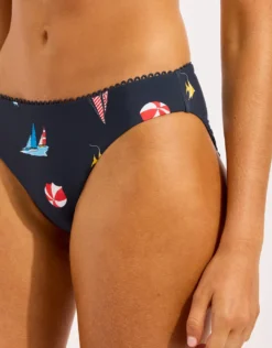Beach Club Hipster Bikini Pant - True Navy
