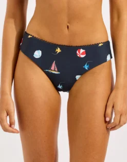 Beach Club Retro Bikini Pant - True Navy
