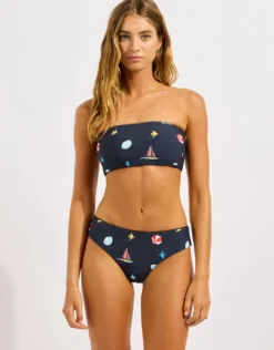 Beach Club Retro Bikini Pant - True Navy