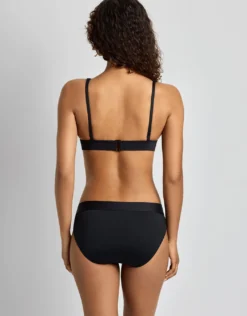 Beach Club Solids Classic Band Hipster Bikini Pant - Black