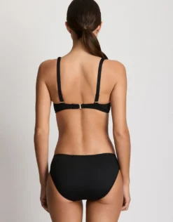 Beach Club Solids Ring Hipster Bikini Pant - Black