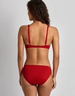 Beach Club Solids Ring Hipster Bikini Pant - Cruising Red