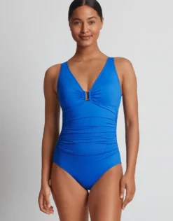 Beach Club Solids Ring OTS Underwired Swimsuit - Electric Blue