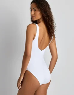Beach Club Solids Ring OTS Underwired Swimsuit - White