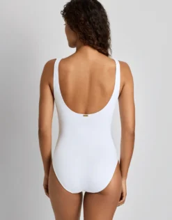 Beach Club Solids Ring OTS Underwired Swimsuit - White