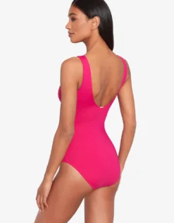 Beach Club Solids Ruffle Swimsuit - Orchid