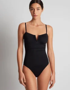 Beach Club Solids V Wire Swimsuit - Black