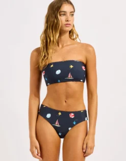 Beach Club Tube Bikini Top - True Navy