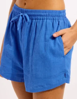 Beach Edit Crinkle Short - Sapphire