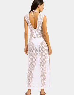 Beach Edit Lace Cover Up - White