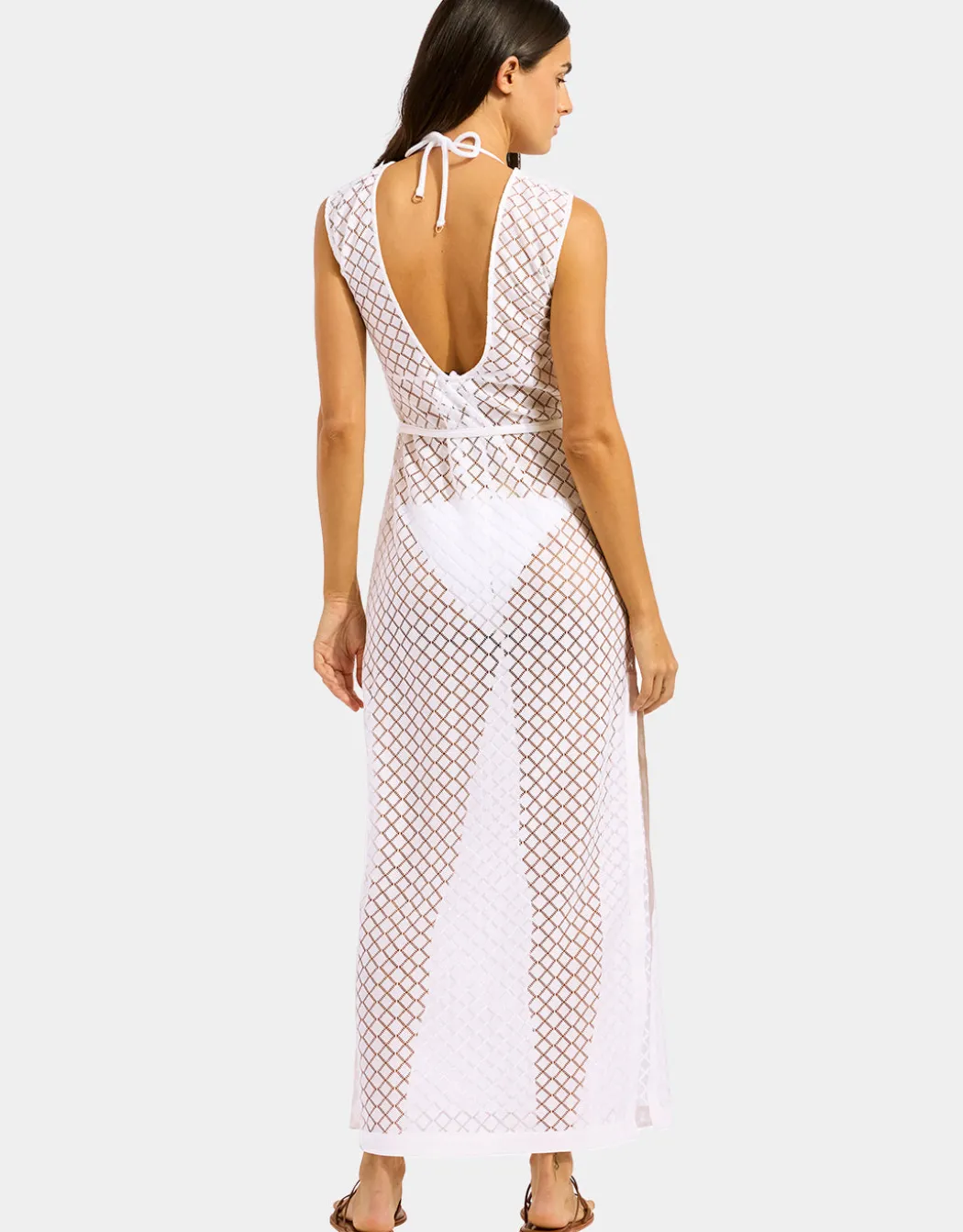 Beach Edit Lace Cover Up - White