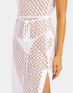 Beach Edit Lace Cover Up - White