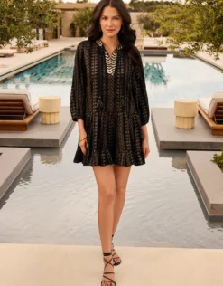 Beach Etc Jacquard Beach Dress -Black
