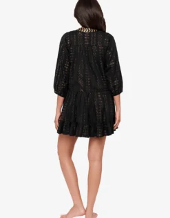 Beach Etc Jacquard Beach Dress -Black