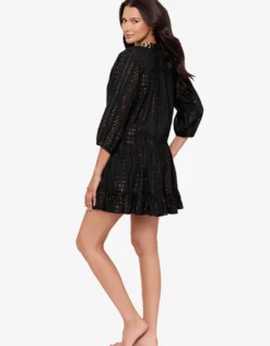 Beach Etc Jacquard Beach Dress -Black