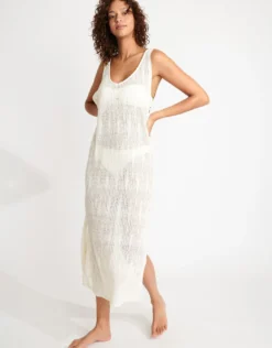 Beachsoul Tupai Midi Dress - Ecru