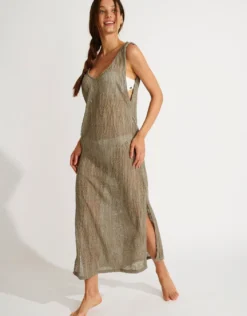 Beachsoul Tupai Midi Dress - Khaki