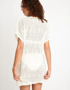 Beachsoul Zinia Mini Dress - Ecru
