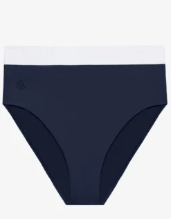 Bel Air High Waist Bikini Pant - Navy and White