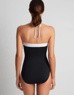 Bel Air Modern Bandeau Mio Swimsuit - Black and White