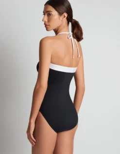 Bel Air Modern Bandeau Mio Swimsuit - Black and White