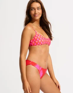 Birds of Paradise Bralette Bikini Top - Chilli Red