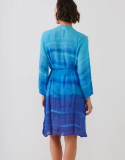 Blue Symphony Beach Shirt - Aqua Flow