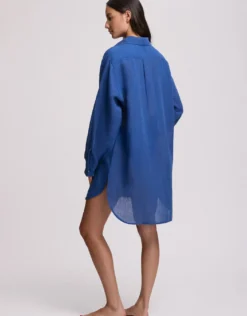 Boyfriend Beach Shirt - Ultramarine