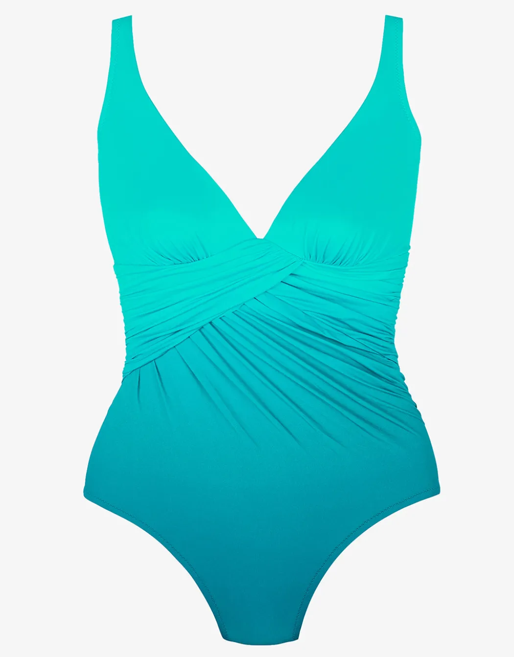 Brasil Twist Front Gathered Swimsuit - Menta