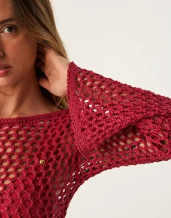 Burgeon Belle Short Cover Up - Red