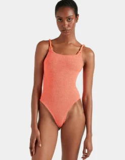 Camille Swimsuit - Metallic Coral