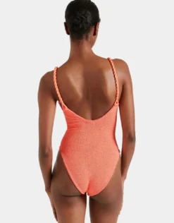 Camille Swimsuit - Metallic Coral