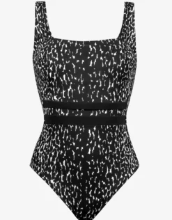 Capture Underwired Square Neck Swimsuit - Black