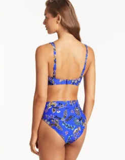 Carnivale High Waist Bikini Pant - Cobalt